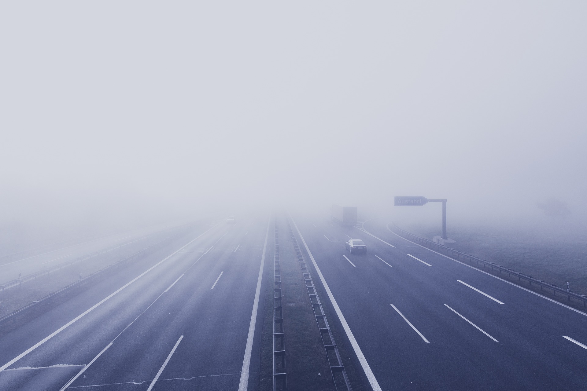 Nebel Straße Autobahn